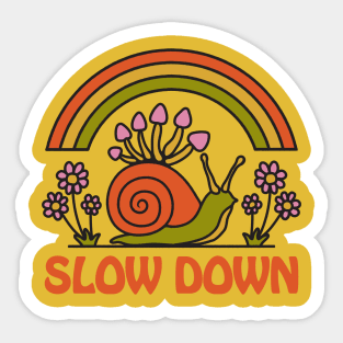 Snail and Flower Sticker